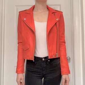 IRO Ashville Leather cropped jacket EU 36 US 4/S